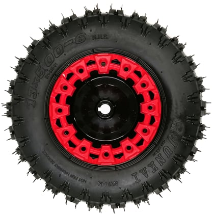 Kompletní zadní kolo 6" s pneu 13x5,00-6 - červená
