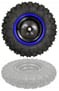 Kompletní zadní kolo 6" s pneu 13x5,00-6 - modrá