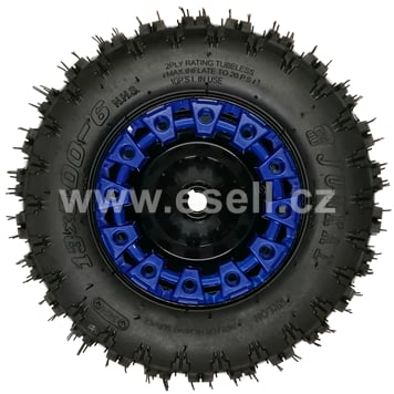 Kompletní zadní kolo 6" s pneu 13x5,00-6 - modrá