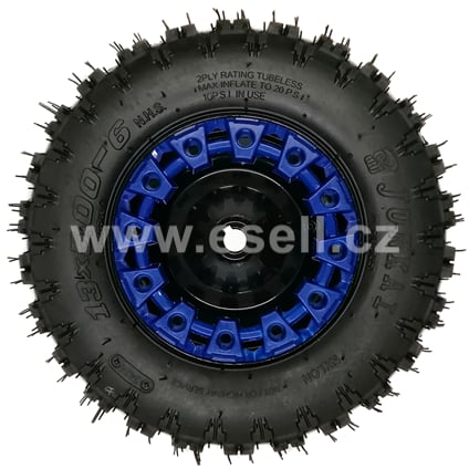 Kompletní zadní kolo 6" s pneu 13x5,00-6 - modrá