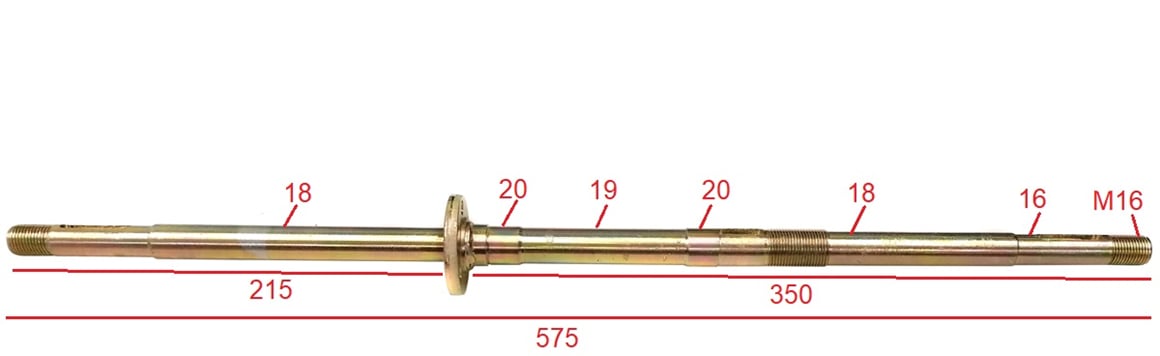 Zadní osa 57,5cm ATV Torino