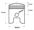 Pístní sada 54mm, 14mm