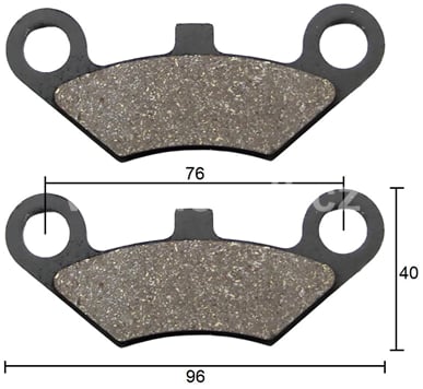 Brzdové destičky ATV, pitbike typ20