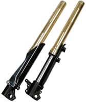 Přední tlumiče, vidlice pitbike 860mm, 51/54mm zlatá