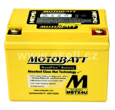 Baterie Motobatt MBTX4U, 12V, 4,7Ah, 70A