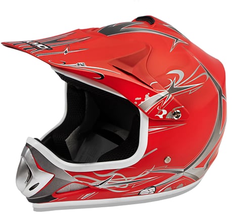 Motokrosová helma Nitro červená matná L