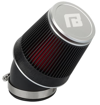 Vzduchový filtr 42mm molitan zahnutý NIBBI racing - chrom