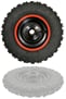 Kompletní přední kolo 6" s pneu 4,10/3,50-6 - oranžová