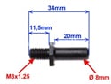 Šroub/čep M8x1,25