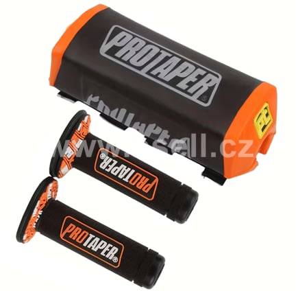 Chránič hrazdy řídítek a gripy oranžová