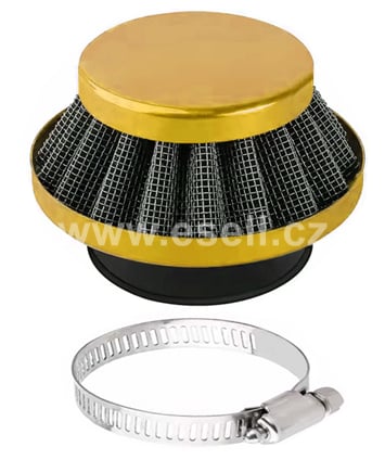 Sportovní vzduchový filtr minibike, minicross, čtyřkolka - zlatá