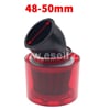 Sportovní vzduchový filtr 48mm zahnutý s krytem - červená