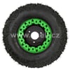 Kompletní kolo 7 palců s pneu 16x8-7 zelená 3x78mm