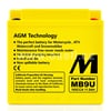 Baterie MOTOBATT MB9U, 12V, 11Ah, 140A (YB9L-B, 12N9-3A, YB7L-B)