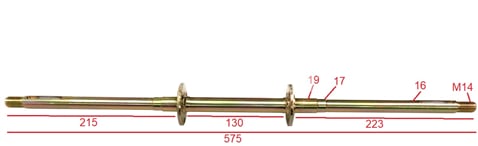 Zadní osa 57,5cm ATV