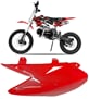 Levý boční plast Pitbike Sky zadní červená