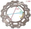 Brzdový kotouč pitbike 240 mm