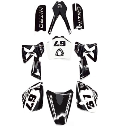 Samolepky, polepy pitbike NRG černá