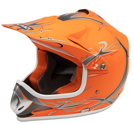 Dětská motokrosová helma Nitro oranžová matná S