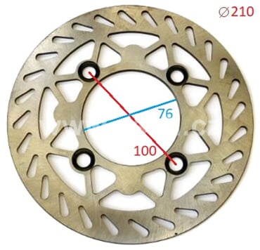 Brzdový kotouč pitbike 210 mm