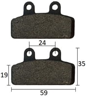 Brzdové destičky typ16