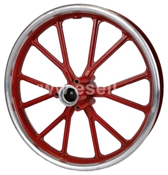 Zadní ráfek minicross 10 palců, šířka 96mm červená