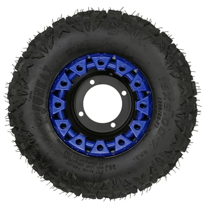 Kompletní kolo 7 palců s pneu 16x8-7 modrá 4x110mm