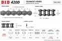DID 420D 108 článků řetěz 420 pro pitbike, dirt bike a čtyřkolky