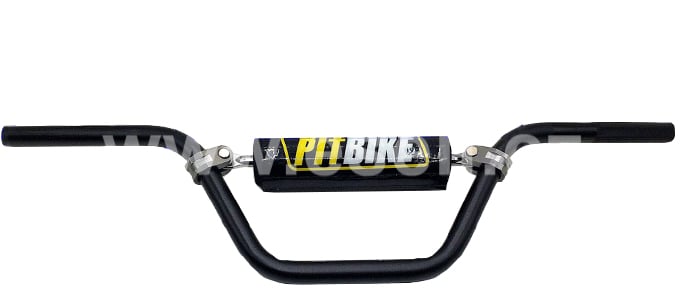 Řídítka pitbike s hrazdou, 745mm, ALU černá - vysoká