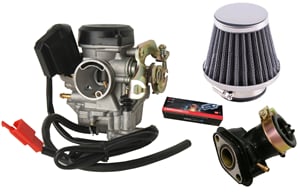 Karburátor PD18J pro GY6 50cc, 60cc, 80cc, 100cc, 110cc - sada