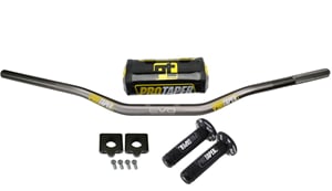 Řídítka pitbike nízká, 810mm, ALU šedá - sada