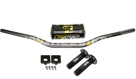 Řídítka pitbike nízká, 810mm, ALU šedá - sada