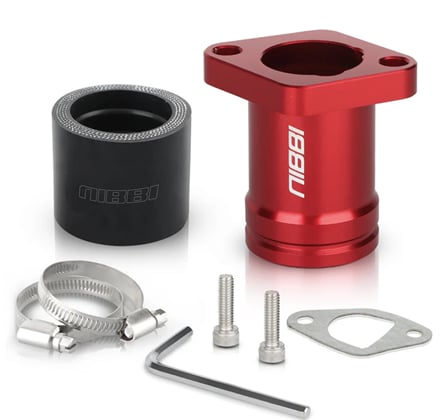 Příruba / adapter karburátoru 42mm / 34mm červená Nibbi racing