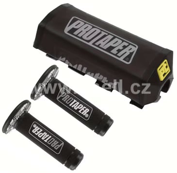 Chránič hrazdy řídítek a gripy černá