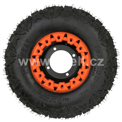 Kompletní kolo 7 palců s pneu 16x8-7 oranžová 4x110mm