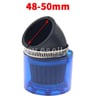 Sportovní vzduchový filtr 48mm zahnutý s krytem - modrá