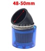 Sportovní vzduchový filtr 48mm zahnutý s krytem - modrá