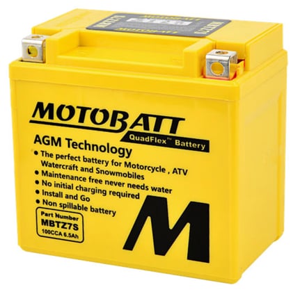 Baterie MOTOBATT MBTZ7S, 12V, 6,5Ah, 100A (YTX5L-BS, YTZ6S, YTZ7S)