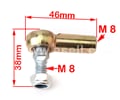 Čep tyčky řízení 46/38mm, M8, M8