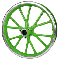 Zadní ráfek minicross 10 palců, šířka 96mm zelená
