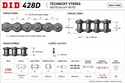 DID 428D 118 článků řetěz 428 pro pitbike, dirt bike a čtyřkolky